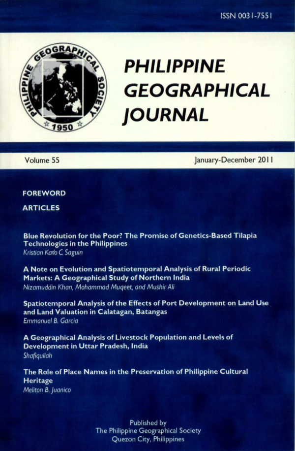 Philippine geographical journal vol 55