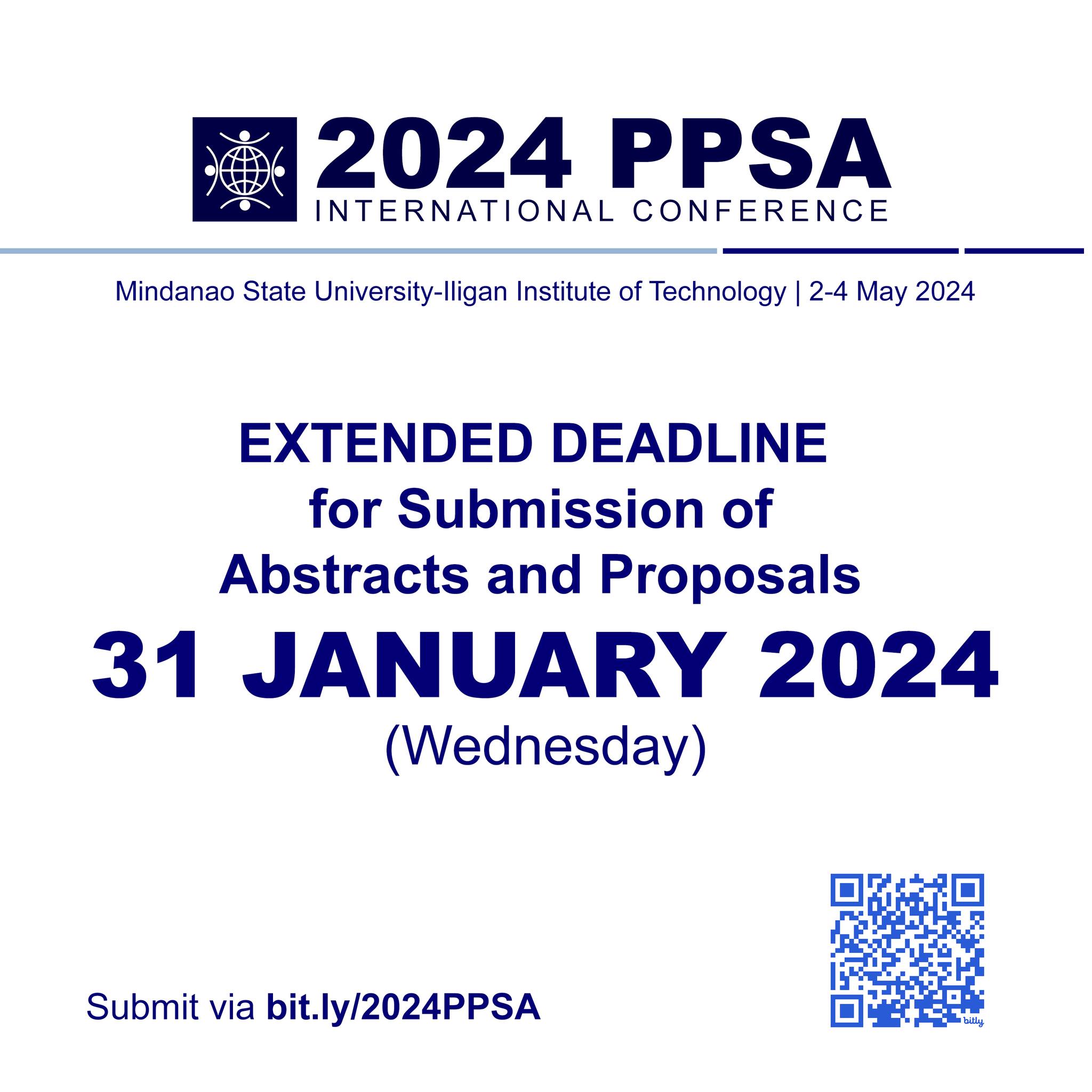 CALL FOR ABSTRACTS 2024 PPSA International Scientific Conference