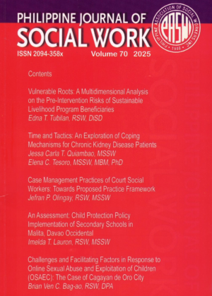 Philippine Journal of Social Work Vol. 70 (2025)