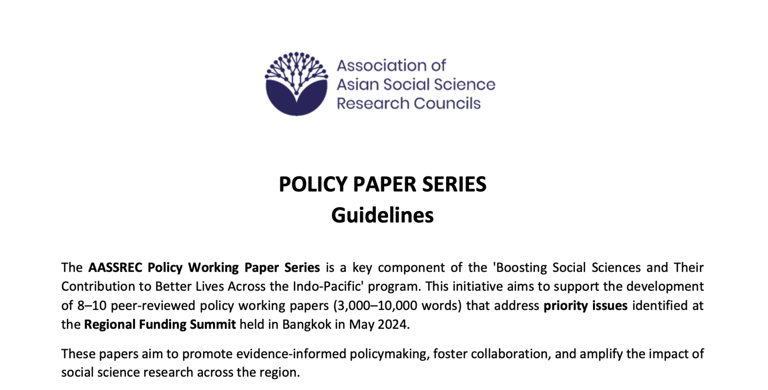 AASSREC Policy Paper